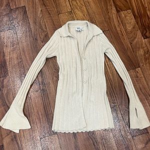 Princess Polly Beryl Long Sleeve Top- Bone